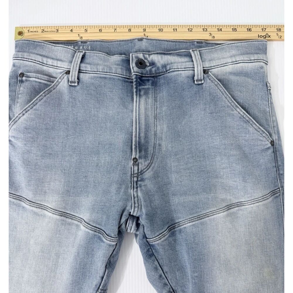 G Star Raw Men's Blue Jeans Size 34x30 (Fit 34x29) 5620 3D Zip Knee Skinny Denim - Picture 3 of 13